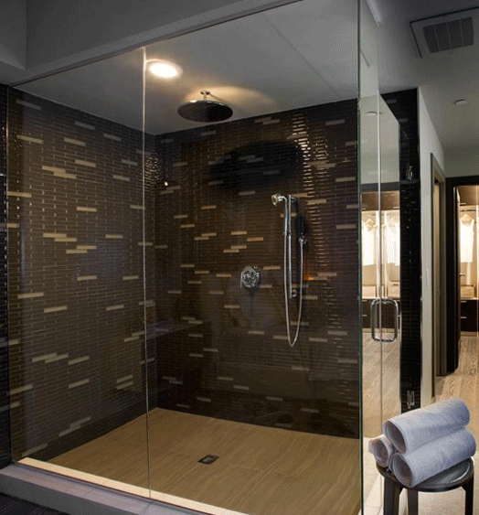 Vách ngăn phòng tắm bằng kính mờ đem lại không gian sang trọng, hiện đại Vách ngăn phòng tắm bằng kính mờ đem lại không gian sang trọng, hiện đại