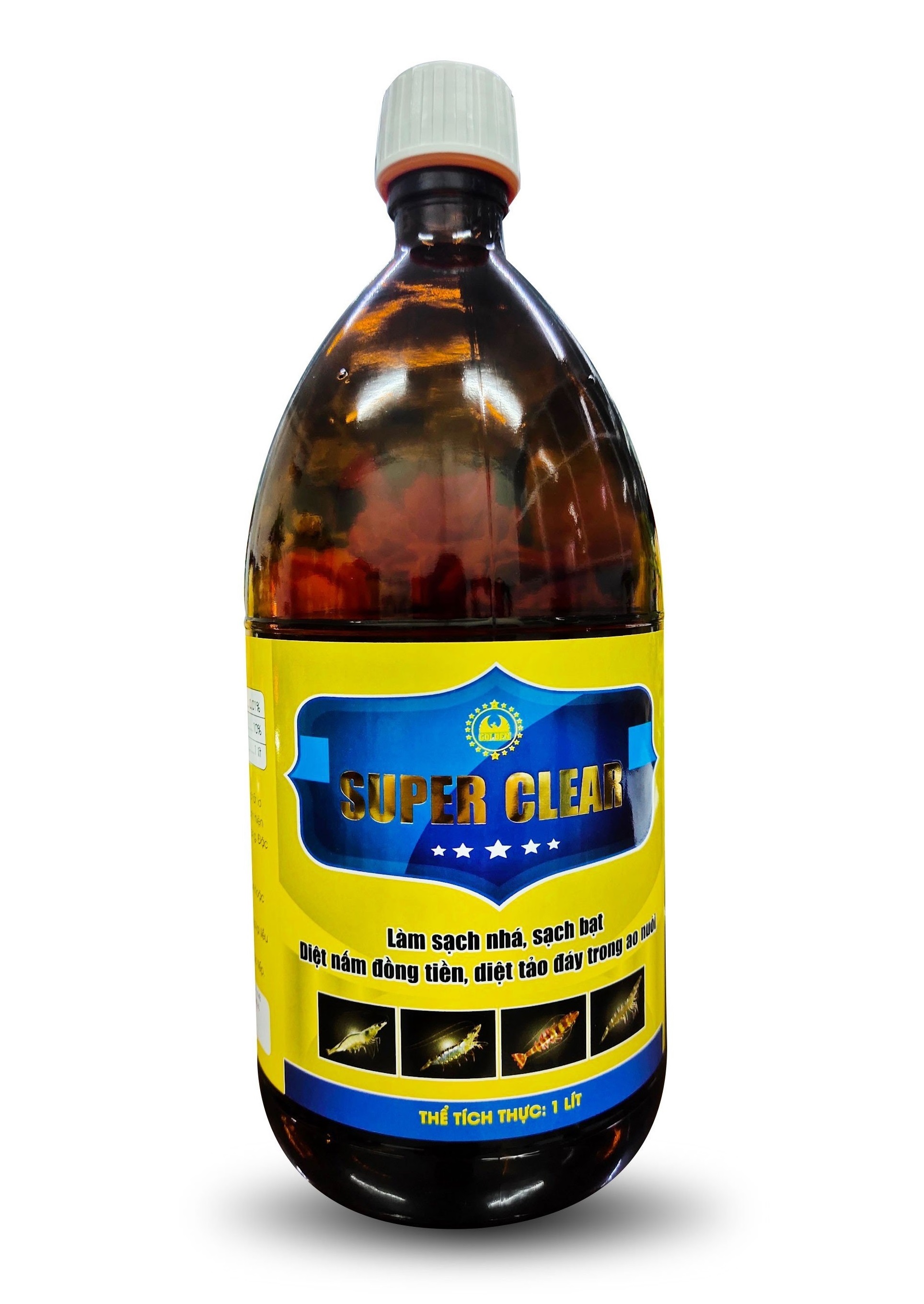 SUPER CLEAR - Hóa chất chuyên diệt khuẩn và nấm đồng tiền trong ao tôm SUPER CLEAR - Hóa chất chuyên diệt khuẩn và nấm đồng tiền trong ao tôm