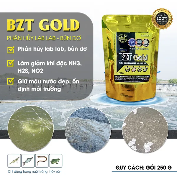 BZT GOLD - Xử lý khí độc trong ao cá 