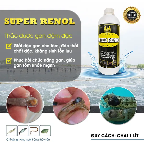 SUPER RENOL - Bổ gan, giải độc gan cho tôm