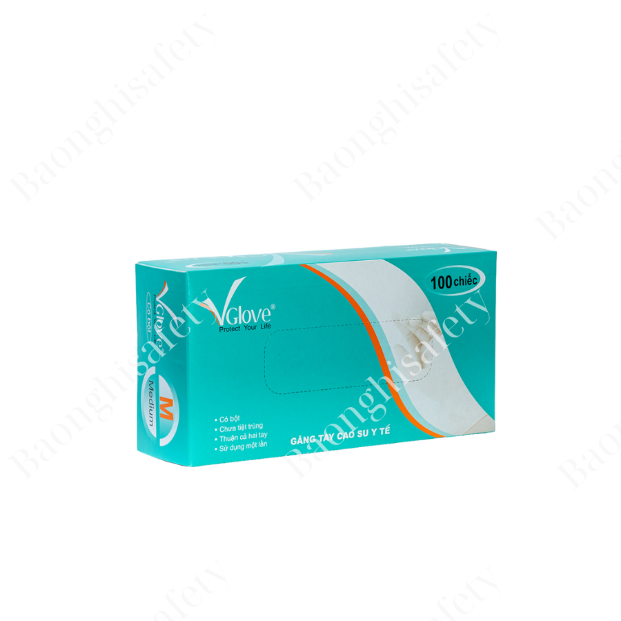 GĂNG TAY LATEX CÓ BỘT VGLOVE