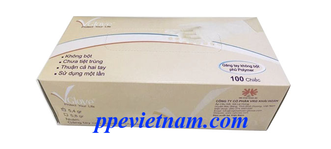 GĂNG TAY LATEX KHÔNG BỘT 5.4G VGLOVE