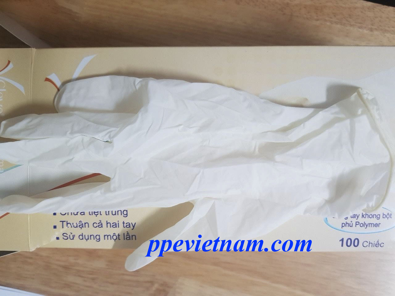 GĂNG TAY LATEX KHÔNG BỘT 5.4G VGLOVE
