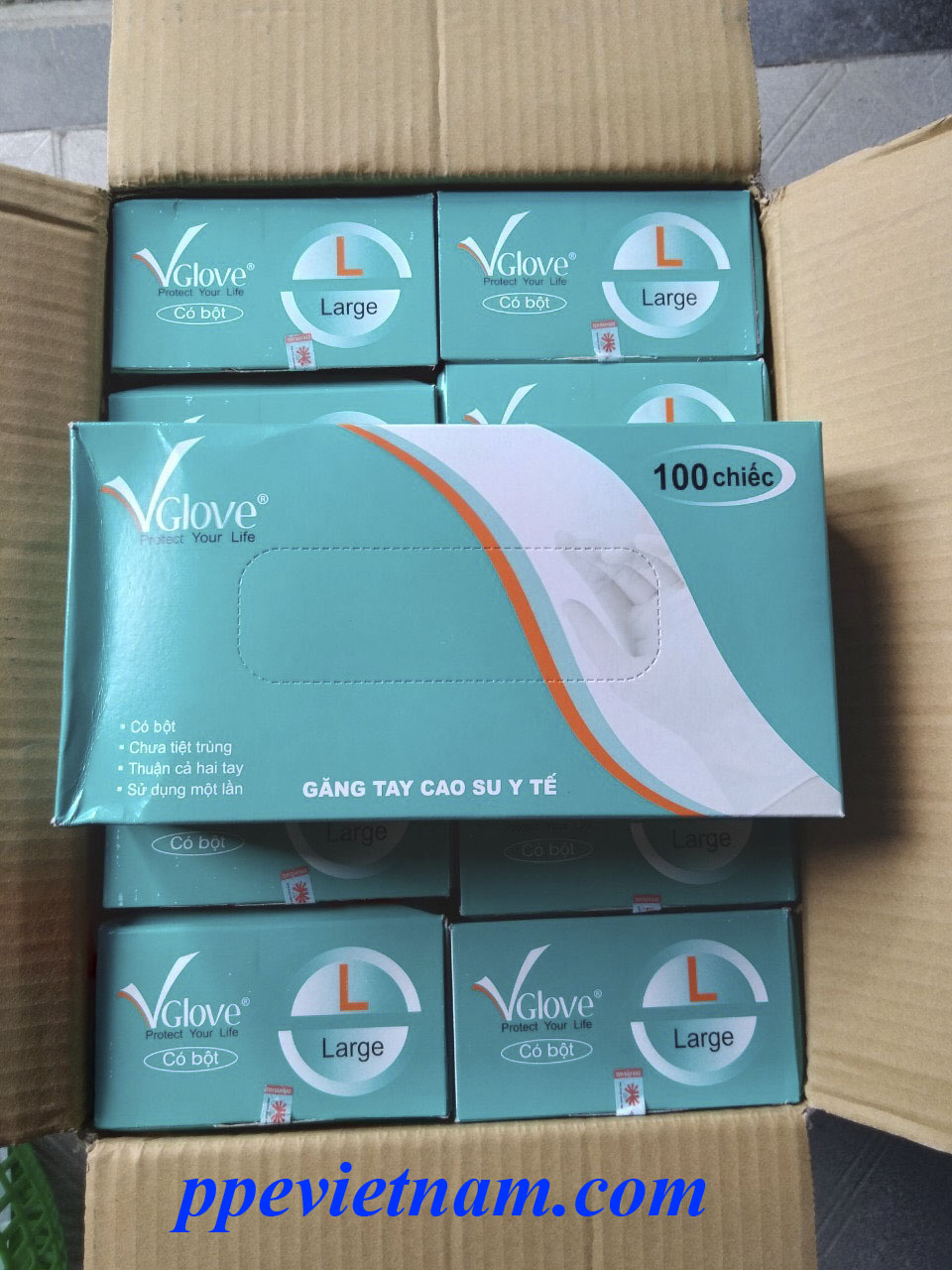 GĂNG TAY LATEX CÓ BỘT VGLOVE