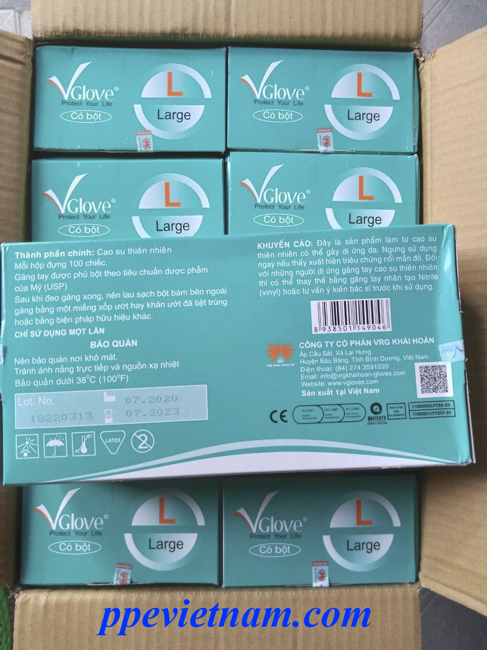 GĂNG TAY LATEX CÓ BỘT VGLOVE