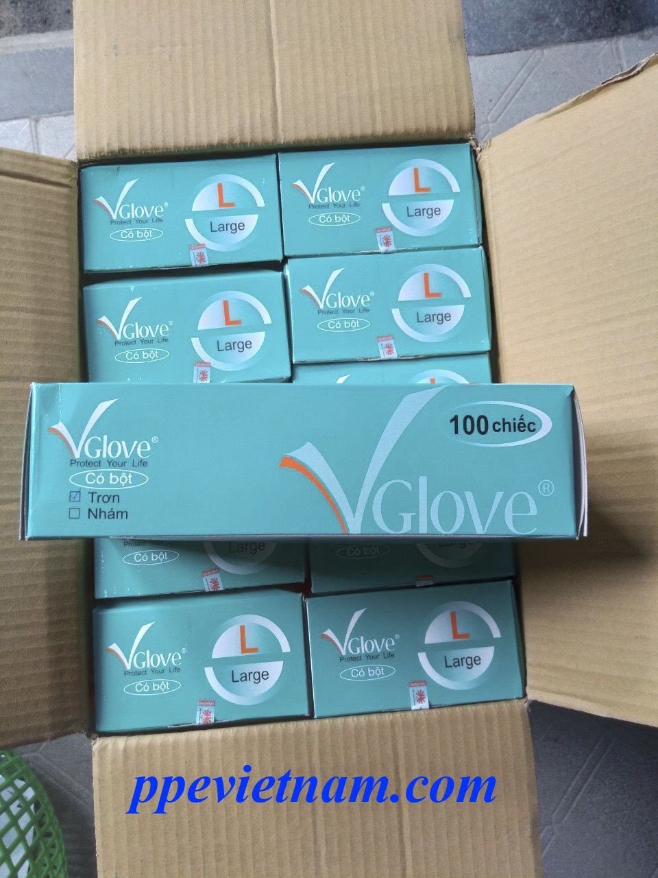 GĂNG TAY LATEX CÓ BỘT VGLOVE
