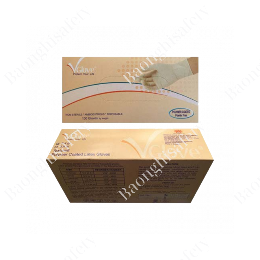 GĂNG TAY LATEX KHÔNG BỘT 5.4G VGLOVE