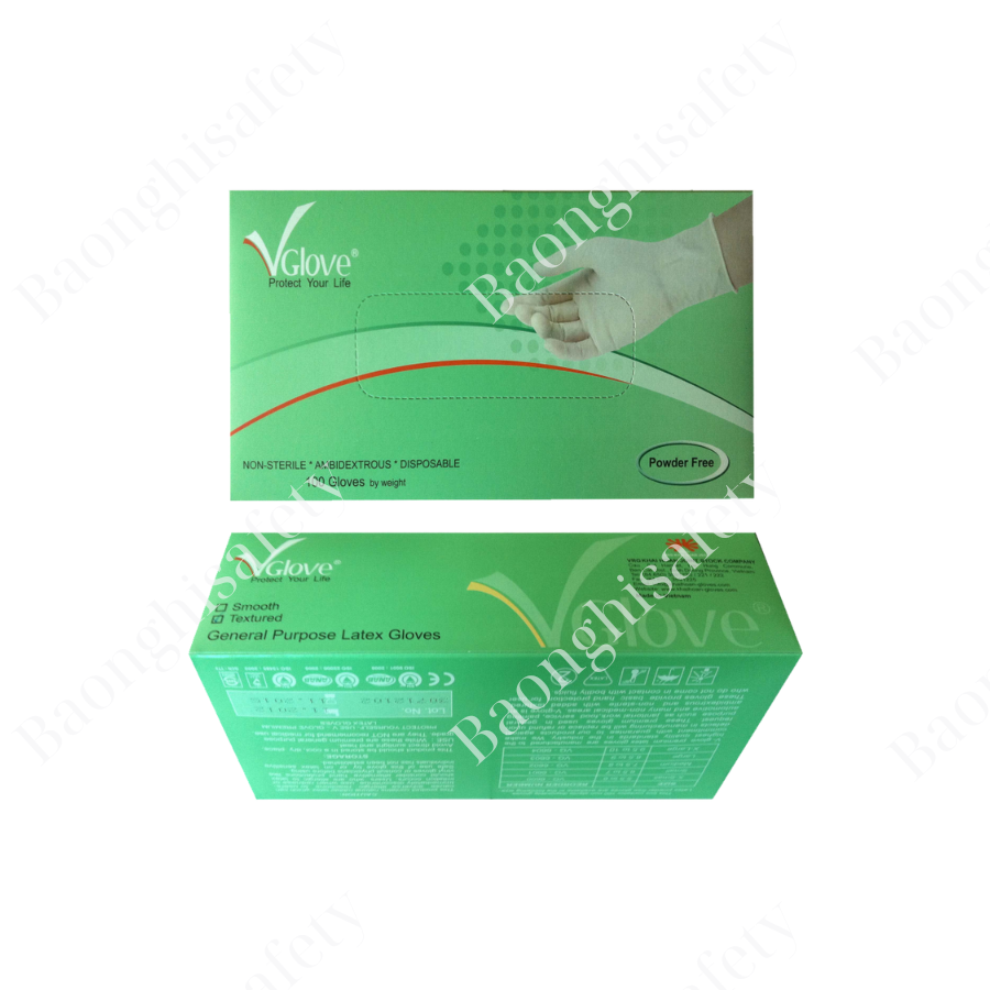 GĂNG TAY LATEX KHÔNG BỘT 5.8G VGLOVE