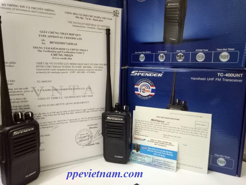 BỘ ĐÀM CẦM TAY TIỆN DỤNG SPENDER TC-400UHF/VHF