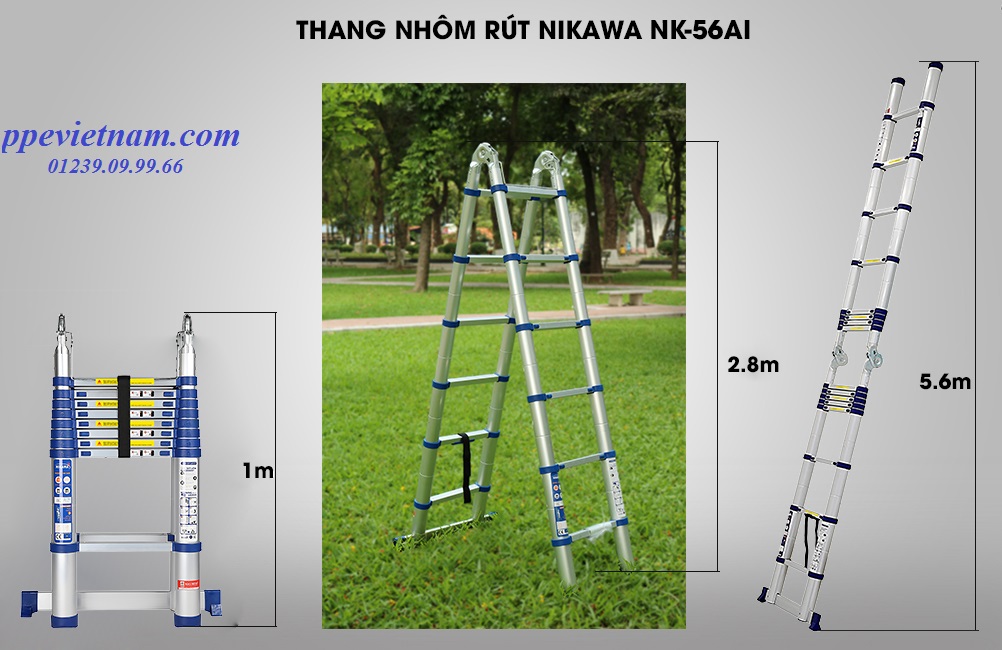 THANG NHÔM RÚT ĐÔI NIKAWA NK – 56AL