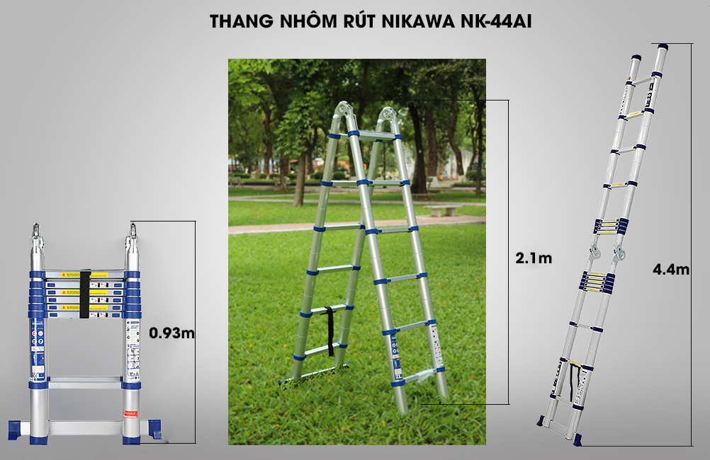 THANG NHÔM RÚT ĐÔI NIKAWA NK – 44AL
