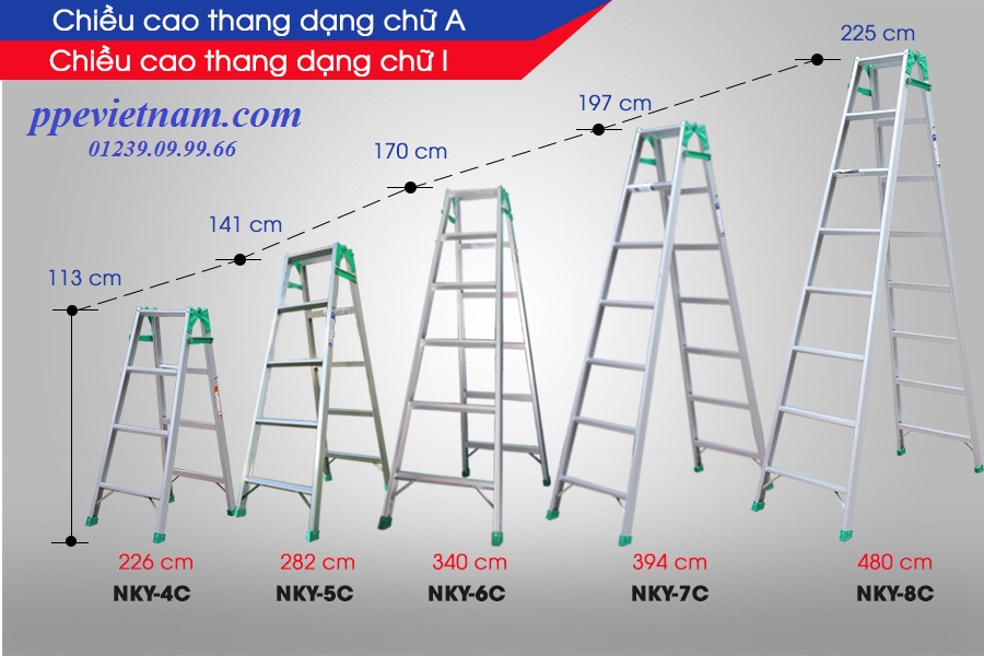 THANG NHÔM GẤP NIKAWA NKY-4C