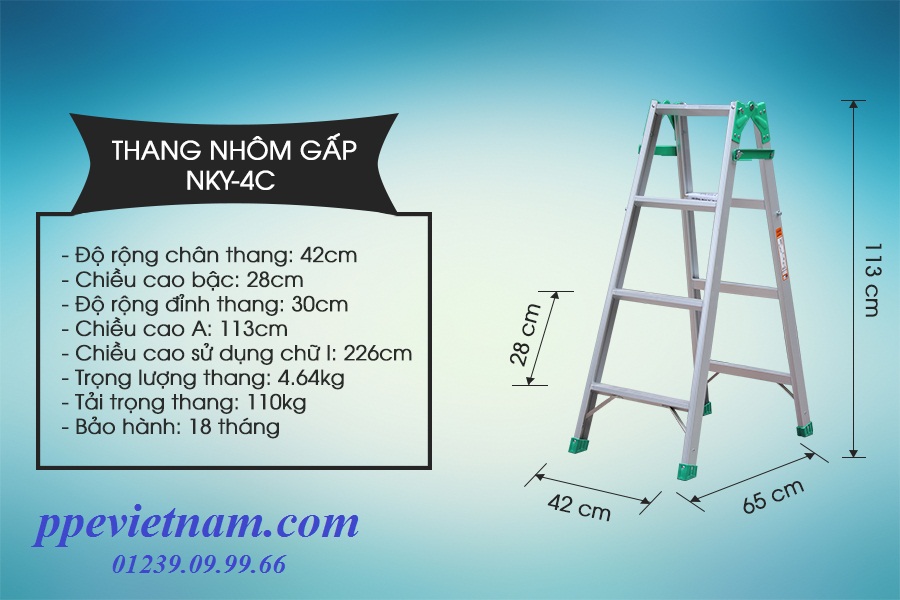 THANG NHÔM GẤP NIKAWA NKY-4C