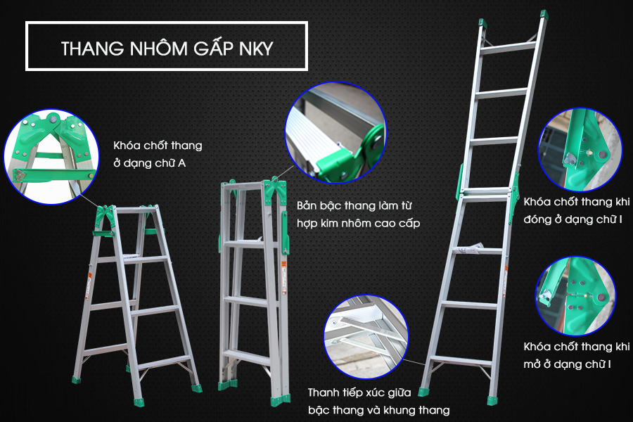 THANG NHÔM GẤP NIKAWA NKY-8C