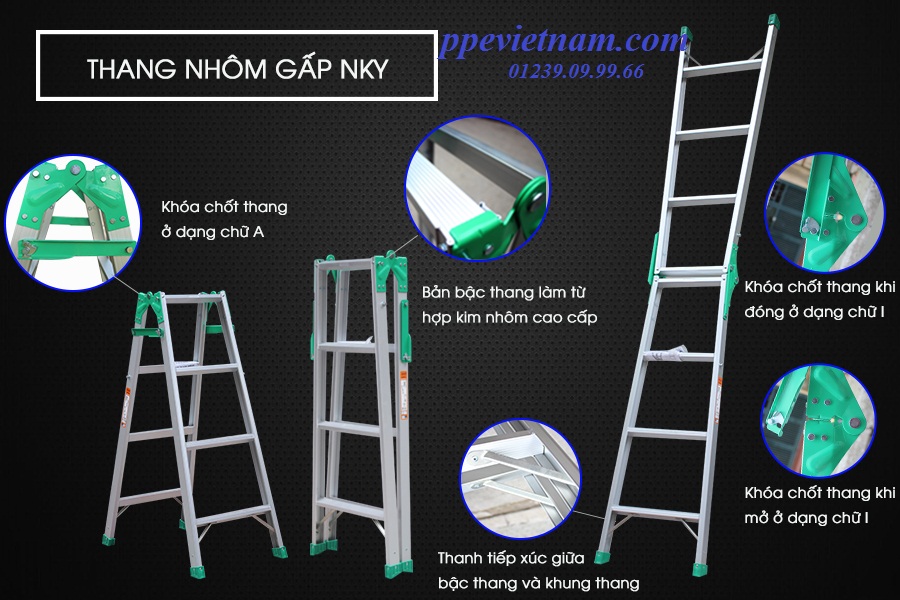 THANG NHÔM GẤP NIKAWA NKY-4C