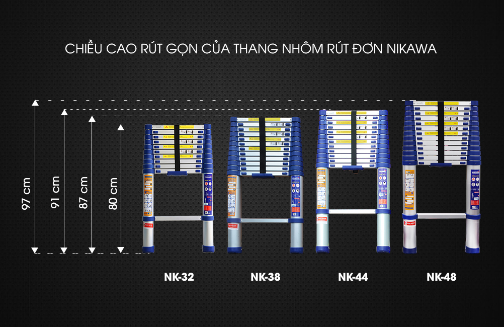 THANG NHÔM RÚT ĐƠN NIKAWA NK – 48