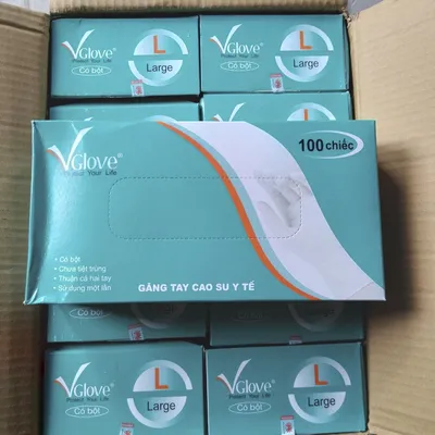GĂNG TAY LATEX CÓ BỘT VGLOVE