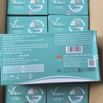 GĂNG TAY LATEX CÓ BỘT VGLOVE