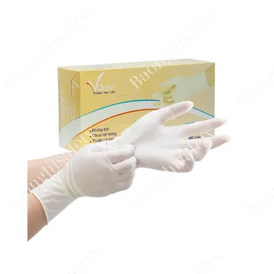 GĂNG TAY LATEX KHÔNG BỘT 5.4G VGLOVE