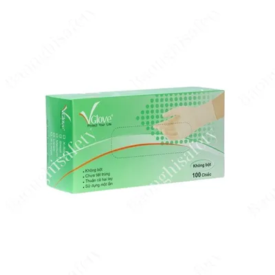 GĂNG TAY LATEX KHÔNG BỘT 5.8G VGLOVE
