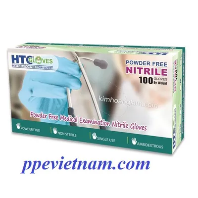 GĂNG TAY Y TẾ NITRILE HTC KHÔNG BỘT NHẬP KHẨU CHÍNH HÃNG