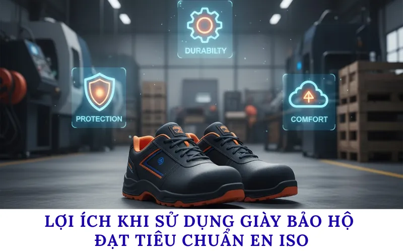 Lợi ích khi sử dụng giày bảo hộ đạt tiêu chuẩn EN ISO