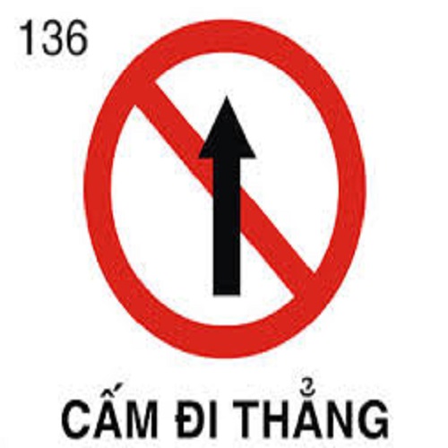 Biển số P.136:Cấm đi thẳng