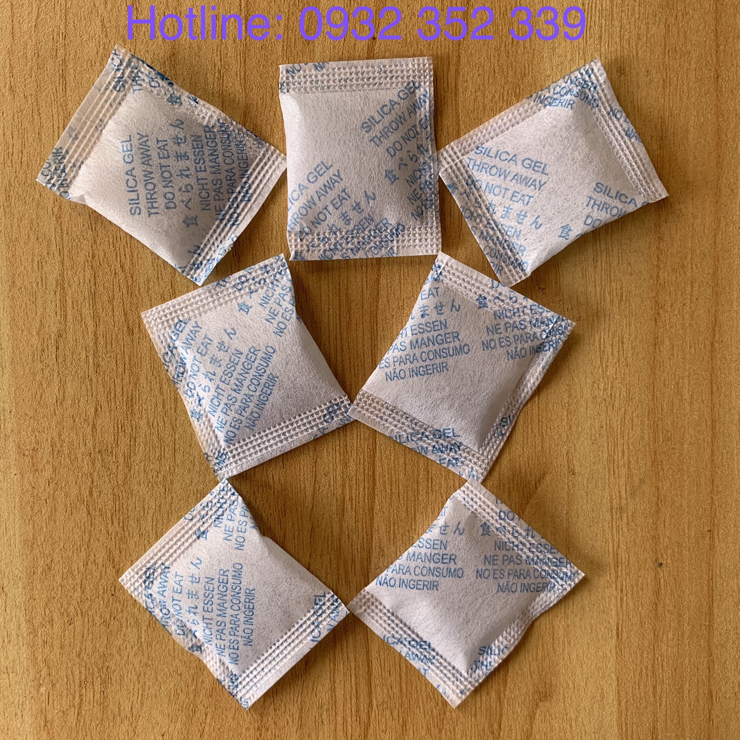 Hạt hút ẩm Silica gel đóng gói 1,4gr Hạt hút ẩm Silica gel đóng gói 1,4gr