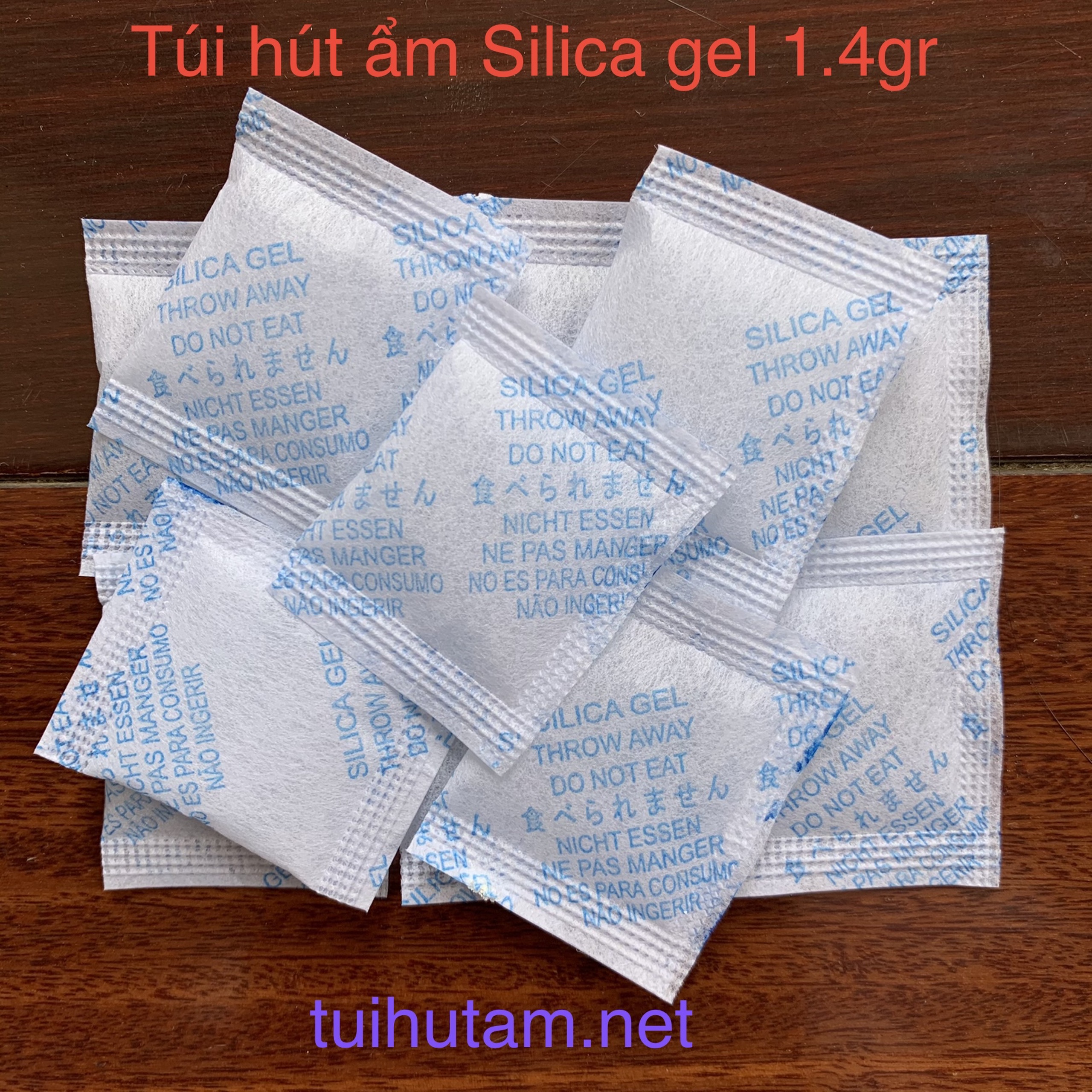 Hạt hút ẩm Silica gel đóng gói 1,4gr Hạt hút ẩm Silica gel đóng gói 1,4gr