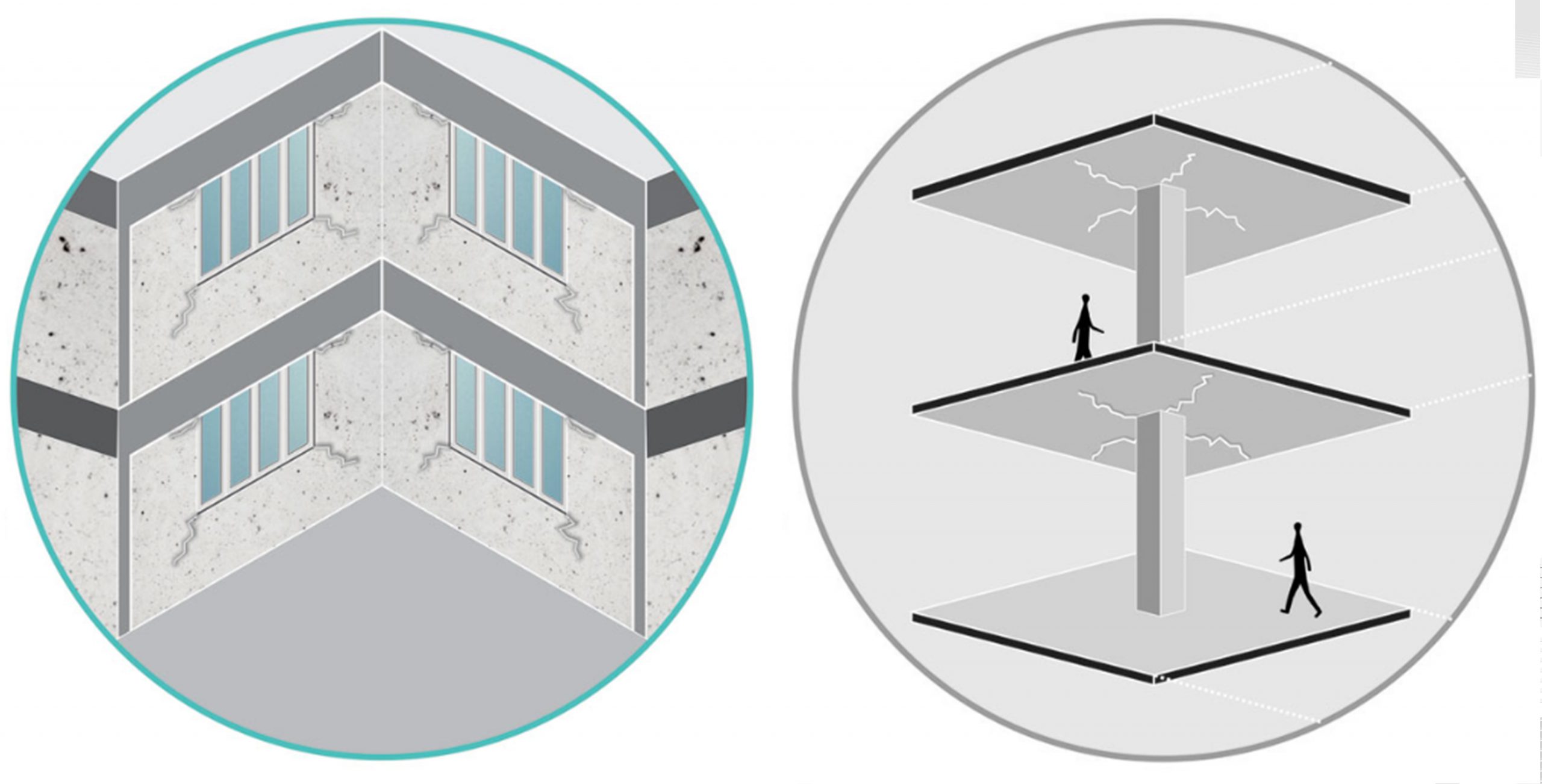 Khối xây bị nứt Khối xây bị nứt