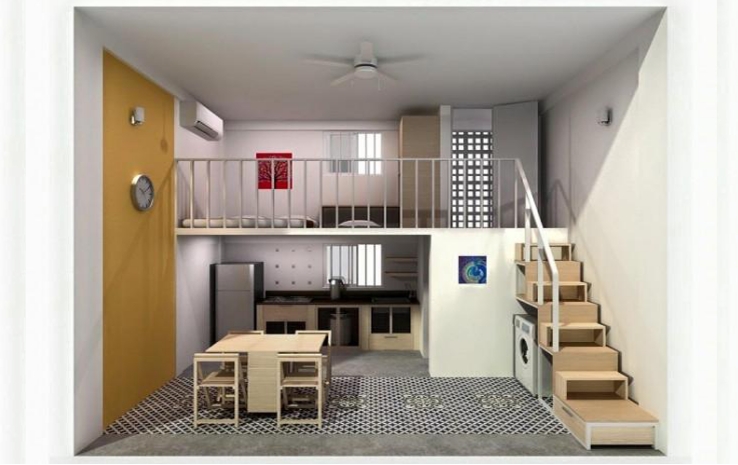 Bố trí nội thất cho nhà siêu nhỏ 12m2