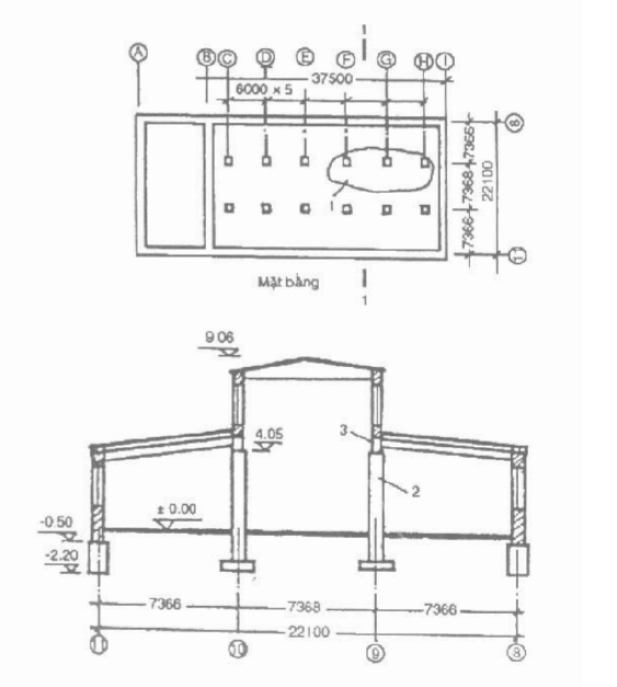 Mặt bằng và mặt cách công trình Mặt bằng và mặt cách công trình