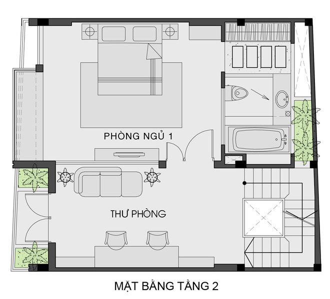Mặt bằng thiết kế nhà rộng 7m dài 9m