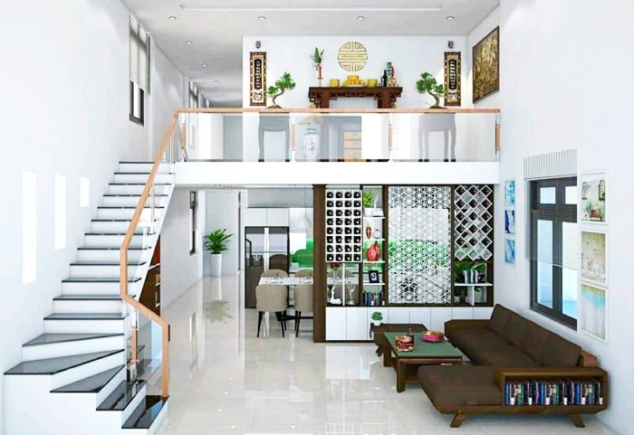 Bố trí các không gian mở với nguồn lấy sáng và lấy khí tự nhiên