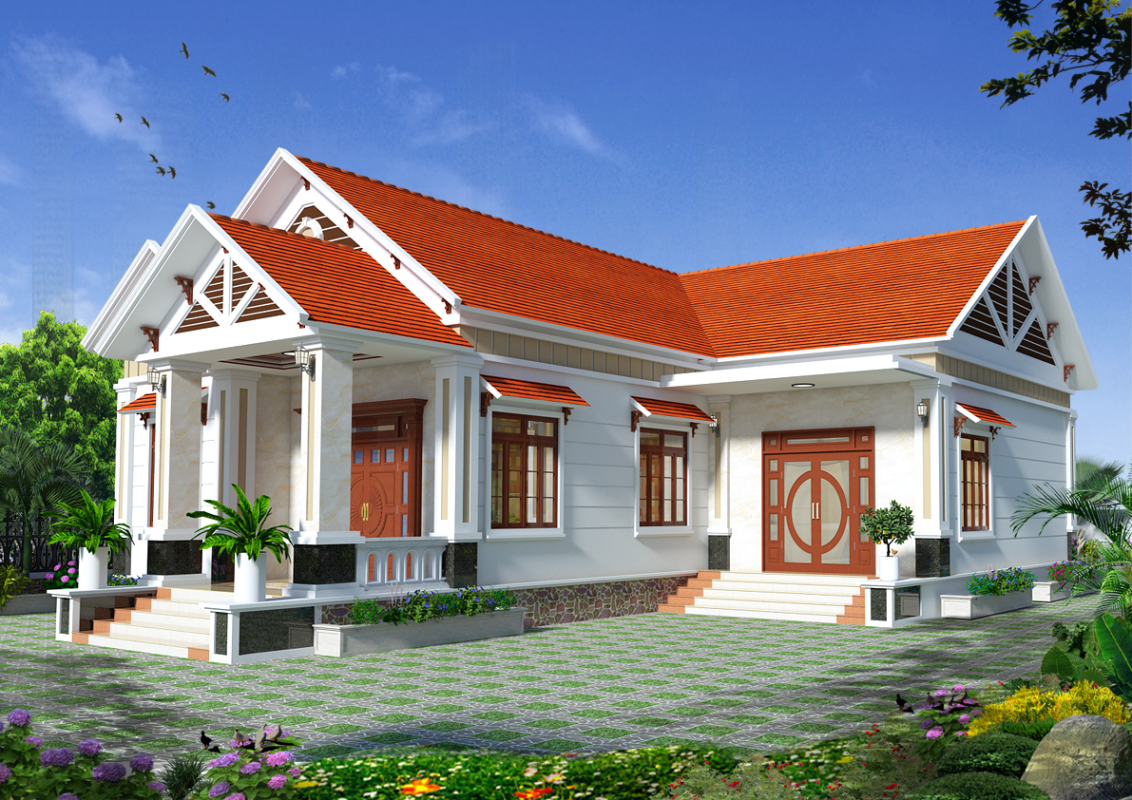 thiết kế nhà mái thái