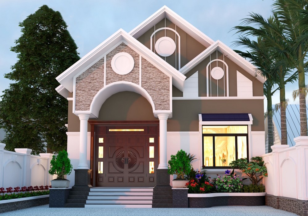 Kiểu kiến trúc nhà ống 1 tầng 60m2