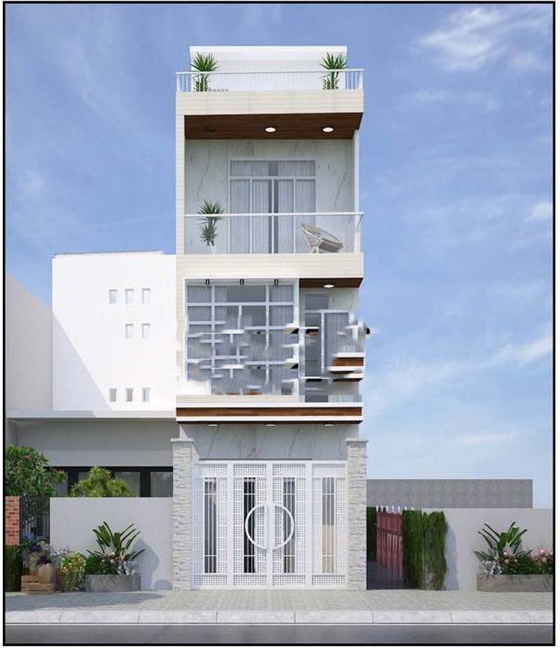 Nhà ống mặt tiền 3.5m 4 tầng đẹp sang trọng