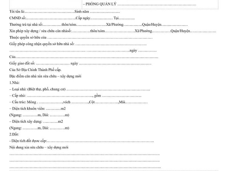 Mách bạn một vài lưu ý khi làm đơn xin sửa chữa nhà cấp 4
