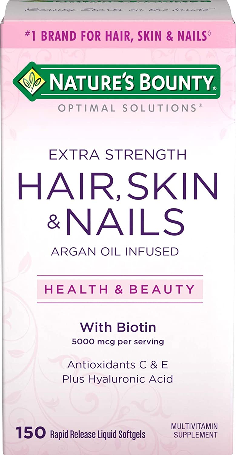 Nature's Bounty Optimal Solutions Hair, Skin & Nails Extra Strength, 250  Softgels