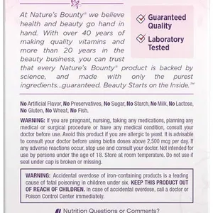 Nature's Bounty Optimal Solutions Hair, Skin & Nails Extra Strength, 250 Softgels