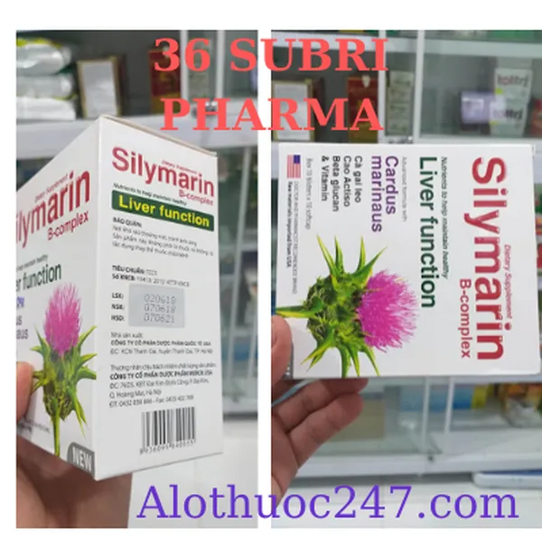 Viên uống thải độc gan silymarin B-complex hộp 10 vĩ 100vien nang mềm