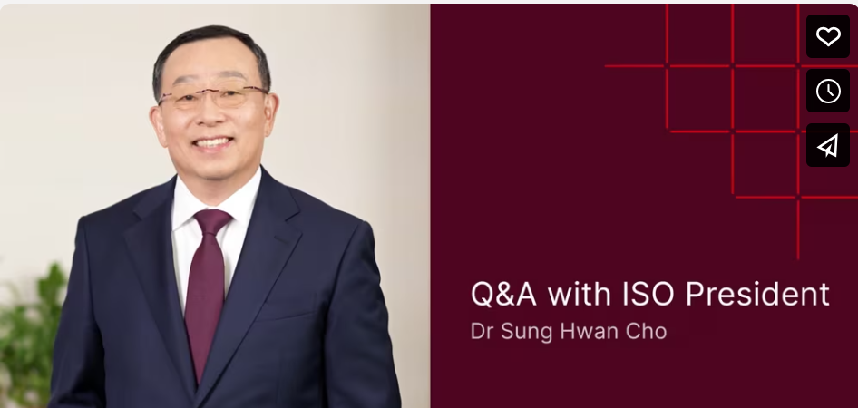 CHỨNG NHẬN ISO-TIẾN SĨ SUNG HWAN CHO CỦA HÀN QUỐC CHỦ TỊCH ỦY BAN ISO