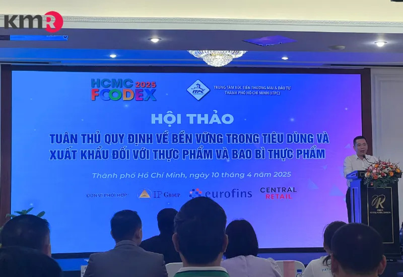 HỘI THẢO “TUÂN THỦ QUY ĐỊNH VỀ BỀN VỮNG TRONG TIÊU DÙNG VÀ XUẤT KHẨU ĐỐI VỚI THỰC PHẨM VÀ BAO BÌ THỰC PHẨM” NGÀY 10/04/2025 TẠI TP. HỒ CHÍ MINH HỘI THẢO “TUÂN THỦ QUY ĐỊNH VỀ BỀN VỮNG TRONG TIÊU DÙNG VÀ XUẤT KHẨU ĐỐI VỚI THỰC PHẨM VÀ BAO BÌ THỰC PHẨM” NGÀY 10/04/2025 TẠI TP. HỒ CHÍ MINH