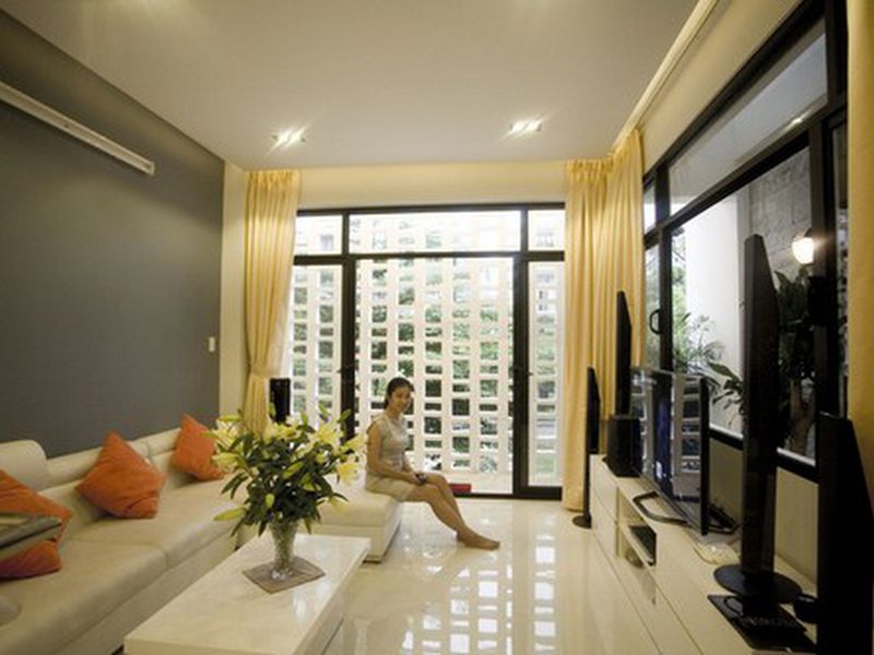 Phòng khách nhà bạn sẽ trang nhã và sang trọng hơn nhiều nếu xây nhà bằng gạch thông gió