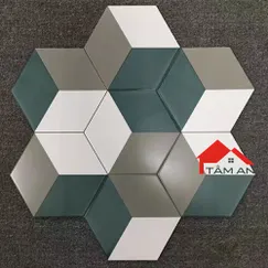 Gạch lục giác 3 màu