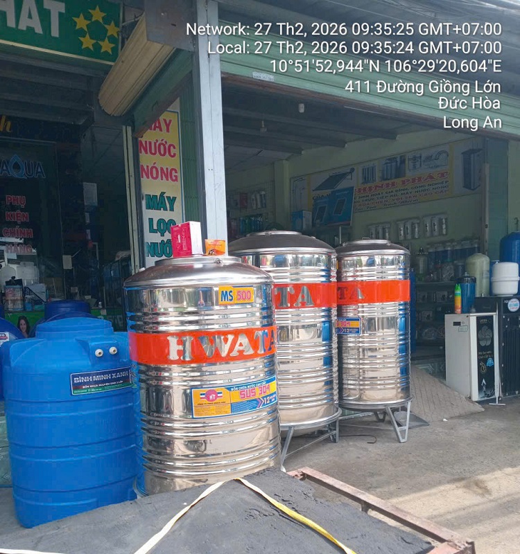 Giao hàng Bồn nước inox Hwata Giao hàng Bồn nước inox Hwata