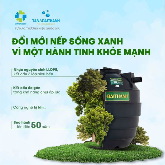 Bồn tự hoại Đại Thành - Bảo hành 50 năm Bồn tự hoại Đại Thành - Bảo hành 50 năm