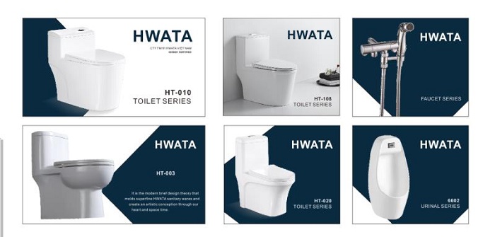 Bồn cầu thương hiệu HWATA xả nước mạnh Bồn cầu thương hiệu HWATA xả nước mạnh