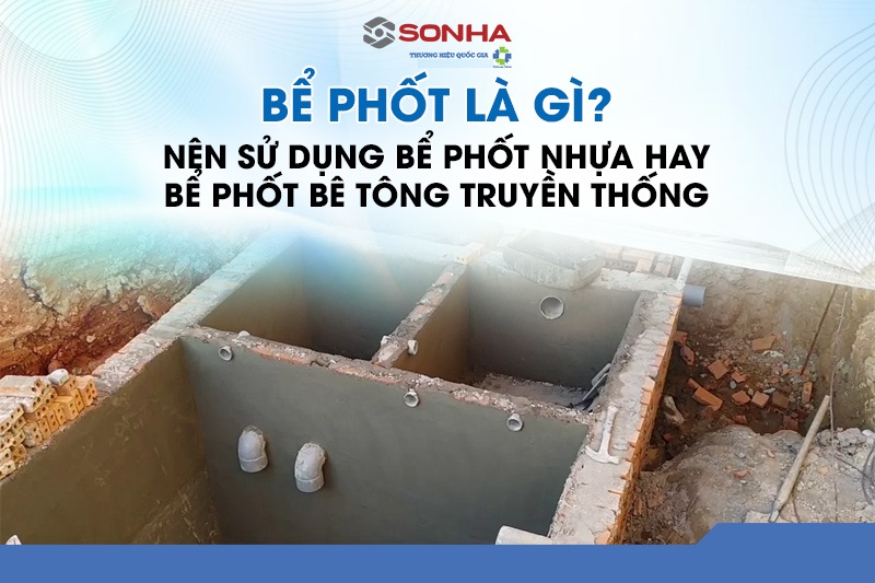 Bể tự hoại bê tông truyền thống Bể tự hoại bê tông truyền thống