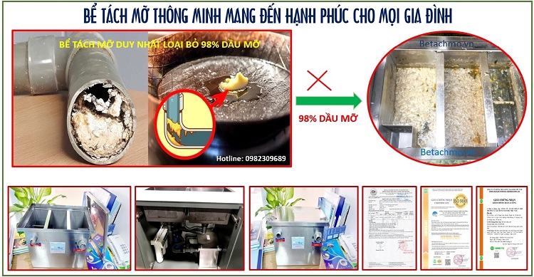 Lợi ích khi sử dụng bể tách mỡ Lợi ích khi sử dụng bể tách mỡ